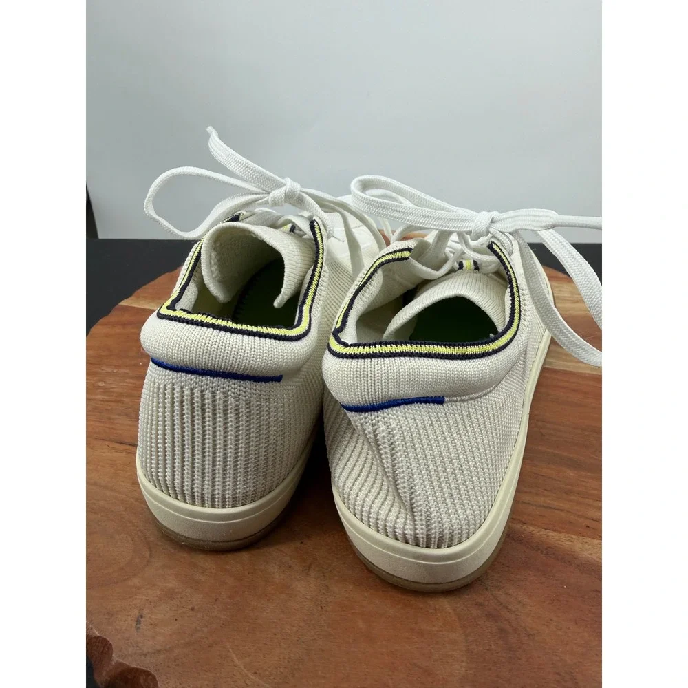 Rothy's RS01 Sneaker Women‎ Size 8 Bone White Lace Up Low Top Sustainable Casual